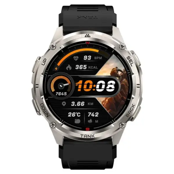 Kospet TANK T3 ULTRA 2 Silicone Strap Smart Watch - Silver